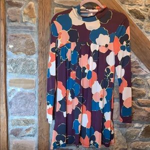 BCBG Long Sleeve Mock Neck Dress